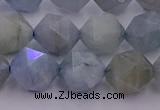 CAQ793 15.5 inches 12mm faceted nuggets aquamarine gemstone beads