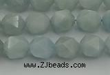 CAQ797 15.5 inches 8mm faceted nuggets aquamarine gemstone beads