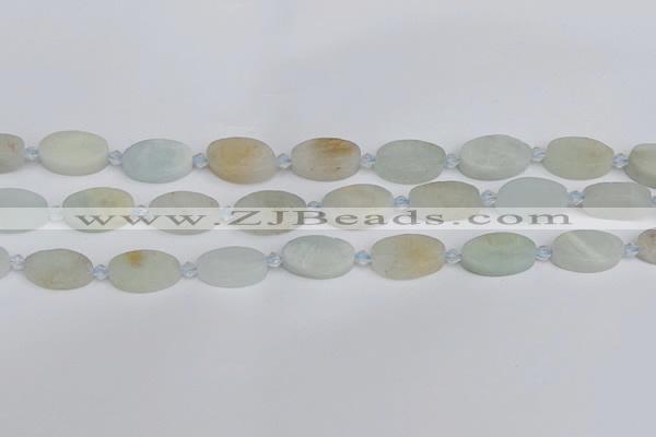 CAQ801 15.5 inches 10*16mm oval aquamarine gemstone beads