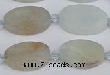 CAQ802 15.5 inches 13*20mm oval aquamarine gemstone beads