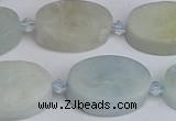 CAQ803 15.5 inches 15*20mm oval aquamarine gemstone beads