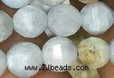 CAQ826 15.5 inches 8mm faceted round natural aquamarine beads