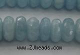 CAQ83 15.5 inches 6*11mm faceted rondelle AA grade aquamarine beads