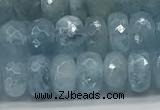 CAQ892 15.5 inches 5*8mm faceted rondelle aquamarine beads