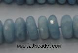 CAQ90 15.5 inches 6*13mm faceted rondelle AA grade aquamarine beads