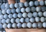CAQ903 15.5 inches 10mm faceted round aquamarine beads