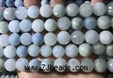 CAQ904 15.5 inches 12mm faceted round aquamarine beads