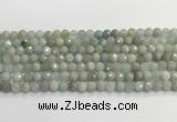 CAQ911 15.5 inches 6mm faceted round aquamarine beads wholesale