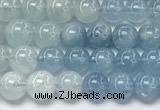 CAQ935 15 inches 6mm round aquamarine gemstone beads