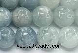 CAQ937 15 inches 10mm round aquamarine gemstone beads