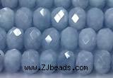 CAQ948 15 inches 5*6mm faceted rondelle aquamarine beads