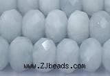 CAQ949 15 inches 6*8mm faceted rondelle aquamarine beads