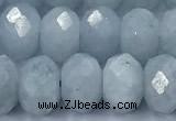 CAQ951 15 inches 8*10mm faceted rondelle aquamarine beads