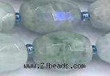 CAQ964 15 inches 12*18mm - 13*21mm faceted nuggets AB-color aquamarine beads