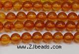 CAR107 15.5 inches 5mm round natural amber beads