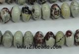 CAR12 15.5 inches 6*10mm rondelle artistic jasper beads wholesale