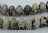 CAR14 15.5 inches 8*12mm rondelle artistic jasper beads wholesale