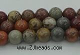 CAR350 15.5 inches 4mm round red artistic jasper beads wholesale