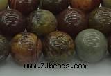 CAR354 15.5 inches 12mm round red artistic jasper beads wholesale