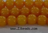 CAR402 15.5 inches 8mm round synthetic amber beads wholesale