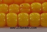 CAR412 15.5 inches 9*11mm drum synthetic amber beads wholesale