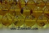 CAR523 15.5 inches 8mm - 9mm round natural amber beads wholesale