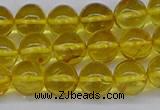 CAR557 15.5 inches 7mm - 8mm round natural amber beads wholesale