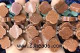 CARV05 15 inches 17mm – 18mm carved flower goldstone beads