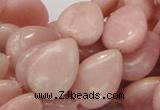 CAS26 15.5 inches 12*18mm flat teardrop pink angel skin gemstone beads