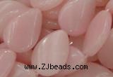 CAS27 15.5 inches 18*24mm twisted teardrop pink angel skin gemstone beads