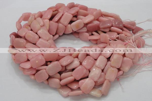 CAS29 15.5 inches 13*18mm rectangle pink angel skin gemstone beads
