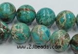 CAT02 15.5 inches 16mm round natural aqua terra jasper beads