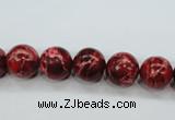 CAT162 15.5 inches 10mm round dyed natural aqua terra jasper beads