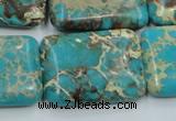 CAT17 15.5 inches 22*30mm rectangle natural aqua terra jasper beads