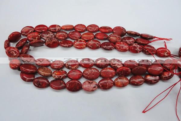 CAT182 15.5 inches 13*18mm oval dyed natural aqua terra jasper beads