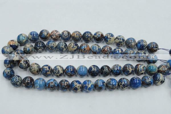 CAT213 15.5 inches 12mm round dyed natural aqua terra jasper beads