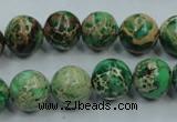 CAT223 15.5 inches 18mm round dyed natural aqua terra jasper beads