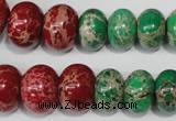 CAT305 15.5 inches 7*10mm – 15*20mm rondelle dyed aqua terra jasper beads