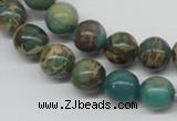 CAT5004 15.5 inches 10mm round natural aqua terra jasper beads