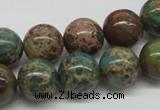 CAT5006 15.5 inches 14mm round natural aqua terra jasper beads