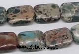 CAT5016 15.5 inches 13*18mm rectangle natural aqua terra jasper beads