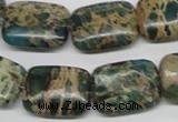 CAT5017 15.5 inches 15*20mm rectangle natural aqua terra jasper beads