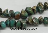 CAT5019 15.5 inches 8*12mm nuggets natural aqua terra jasper chip beads