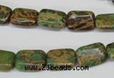 CAT5040 15.5 inches 10*14mm rectangle natural aqua terra jasper beads