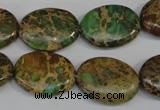 CAT5042 15.5 inches 15*20mm oval natural aqua terra jasper beads