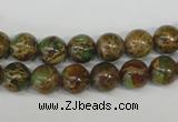 CAT5050 15.5 inches 8mm round natural aqua terra jasper beads