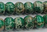 CAT61 15.5 inches 12*16mm rondelle dyed natural aqua terra jasper beads