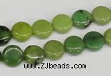 CAU37 15.5 inches 10mm flat round australia chrysoprase beads wholesale