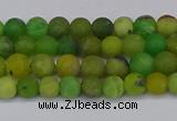 CAU410 15.5 inches 4mm round matte Australia chrysoprase beads