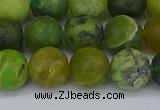 CAU414 15.5 inches 12mm round matte Australia chrysoprase beads